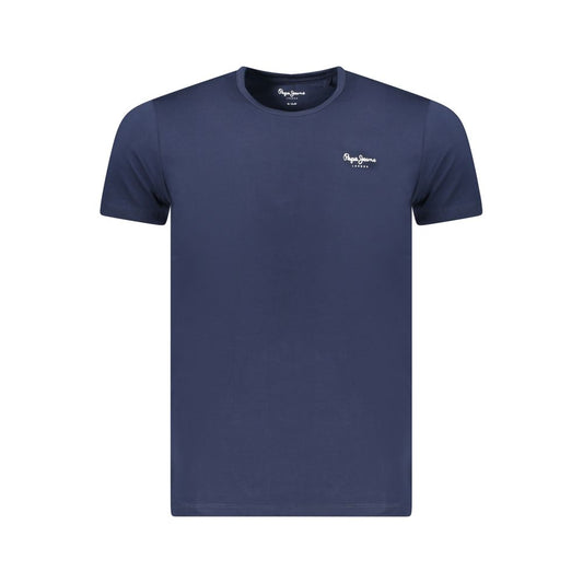 Blu Cotton Men T-Shirt