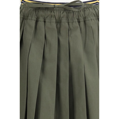 Bicolor Polyester Midi Skirt