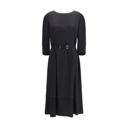 Black Wool Casual Dress