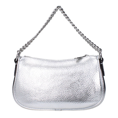 Gray Leather Handbag
