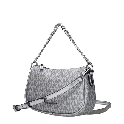 Gray Fabric Handbag