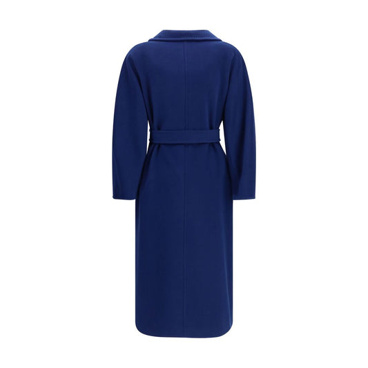 Blue Fleece Wool Coat