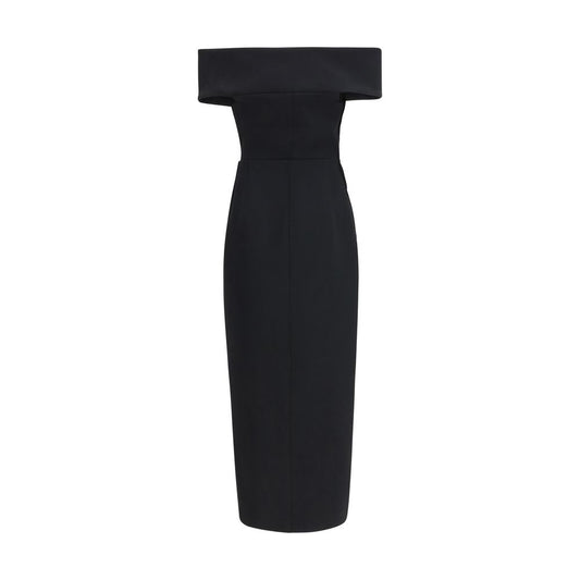 Black Polyester Cocktail Dress