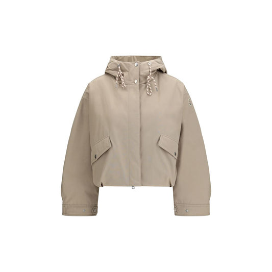 Beige Polyester Shell Jacket