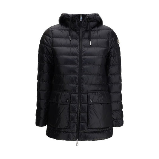 Black Polyamide Full-Length Jacket