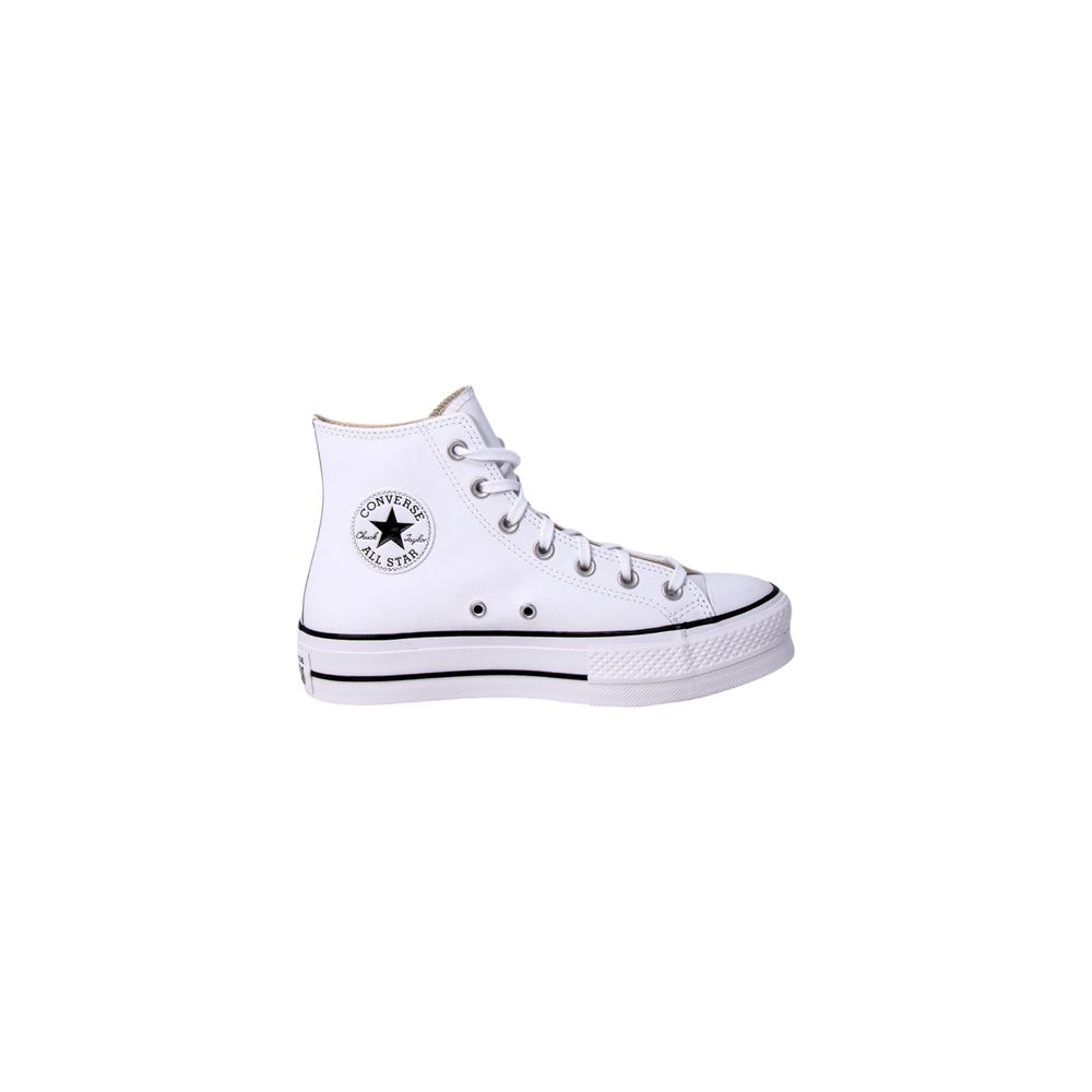 White Polyethylene Platform Sneakers