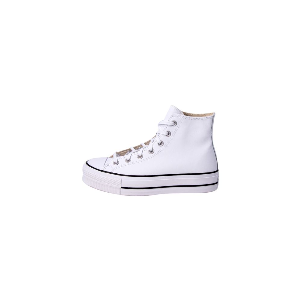 White Polyethylene Platform Sneakers