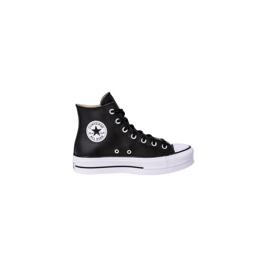 Black Polyethylene Platform Sneakers