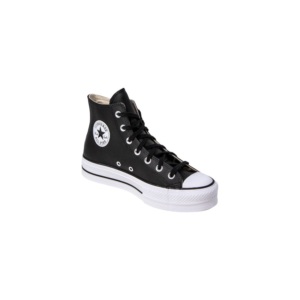 Black Polyethylene Platform Sneakers