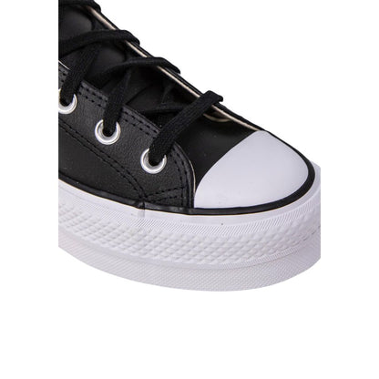 Black Polyethylene Platform Sneakers