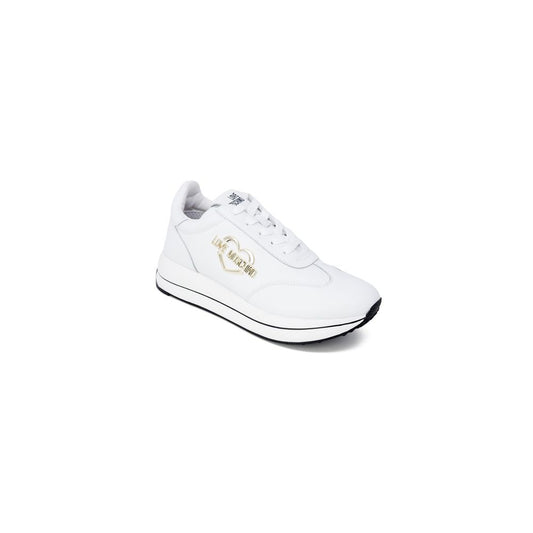 White Leather Low Top Sneakers