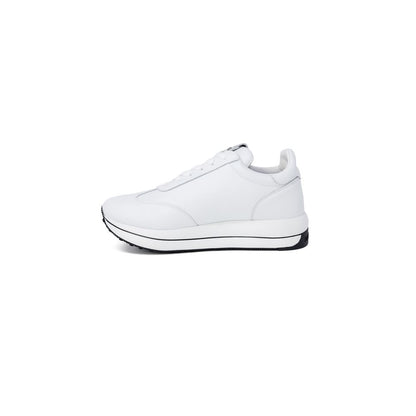 White Leather Low Top Sneakers