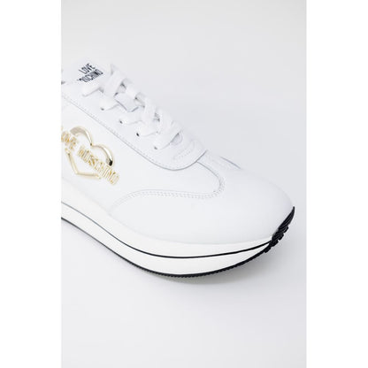 White Leather Low Top Sneakers