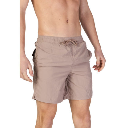 Beige Nylon Swim Shorts