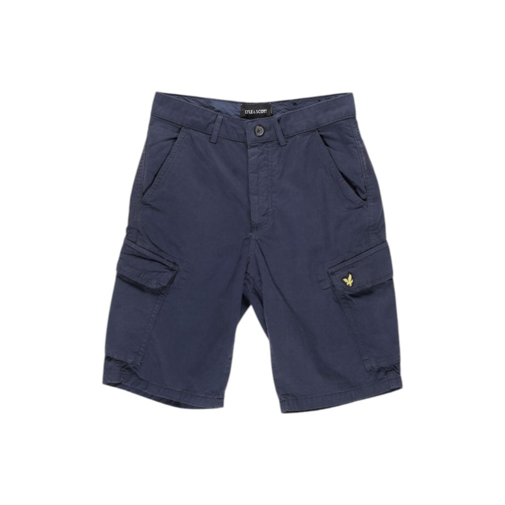 Blue Cotton Bermuda Shorts