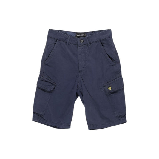 Blue Cotton Bermuda Shorts