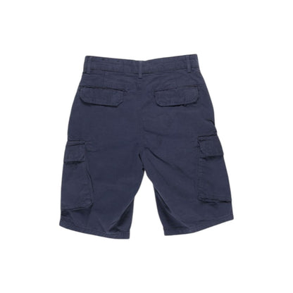 Blue Cotton Bermuda Shorts