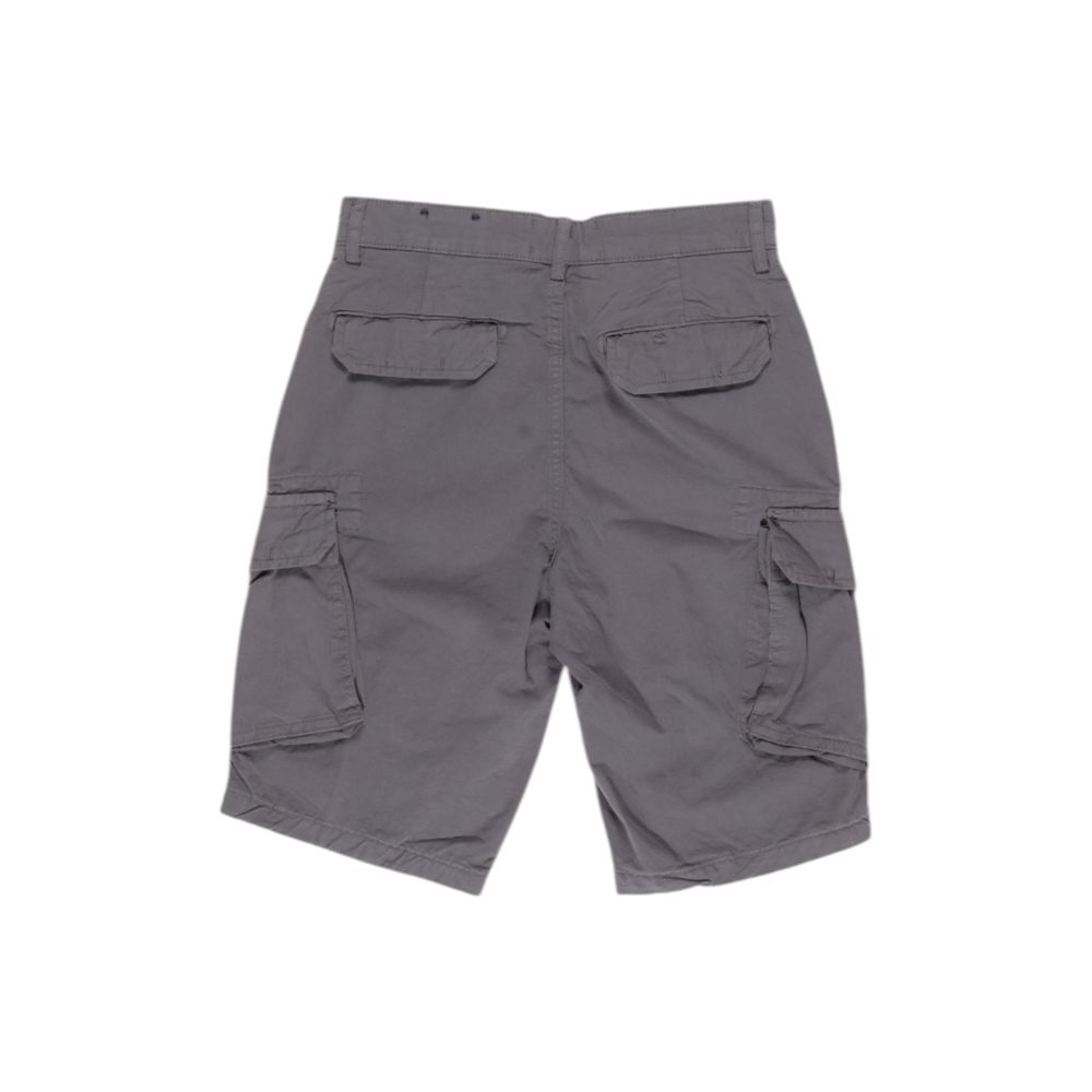 Gray Cotton Bermuda Shorts