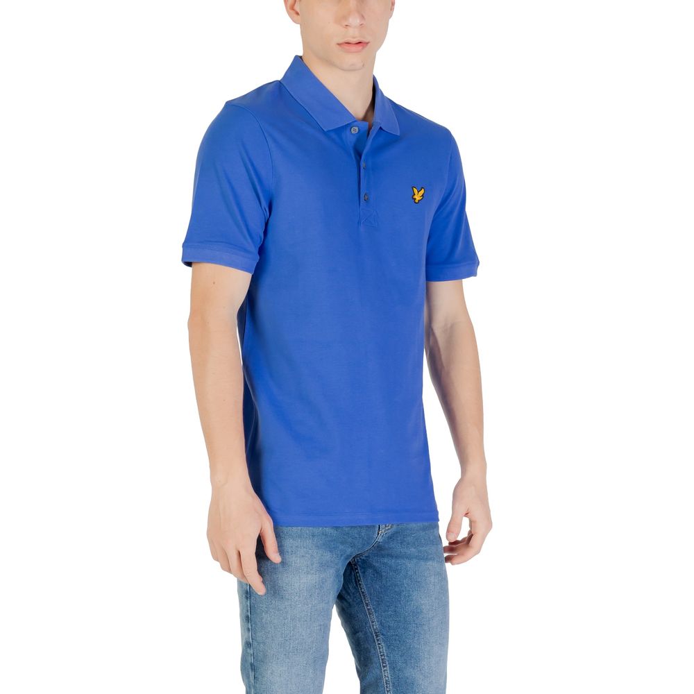 Blue Cotton Polo Shirt