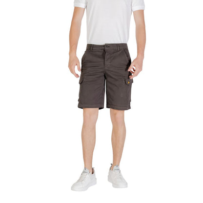 Gray Cotton Bermuda Shorts