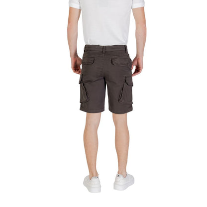 Gray Cotton Bermuda Shorts