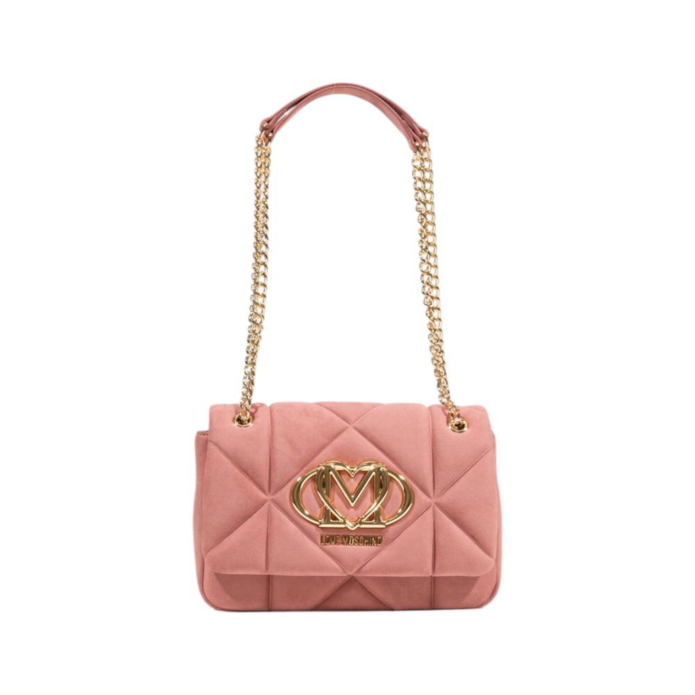Pink Polyester Handbag