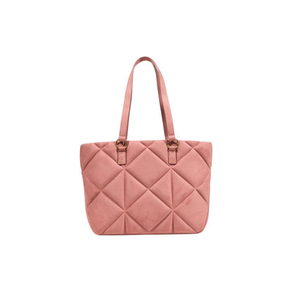 Pink Suede Leather Handbag