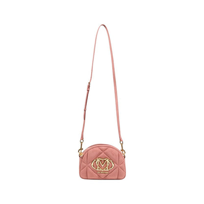 Pink Suede Leather Handbag