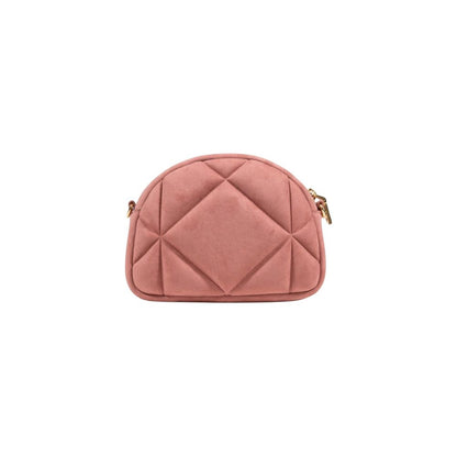 Pink Suede Leather Handbag