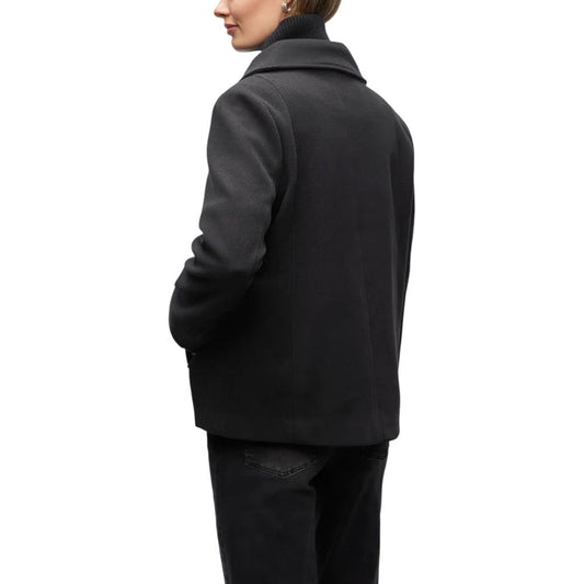 Black Polyester Coat