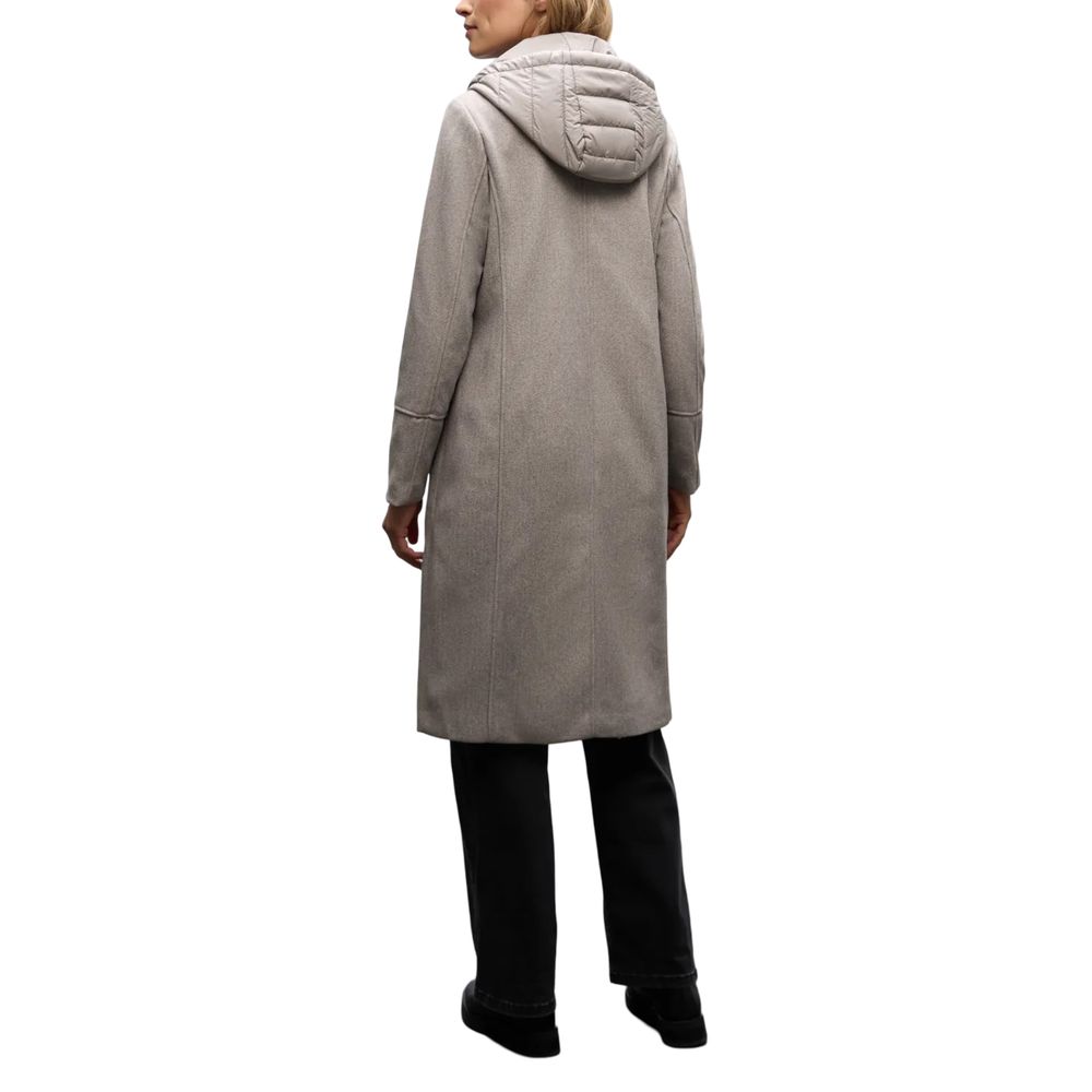 Beige Polyester Coat
