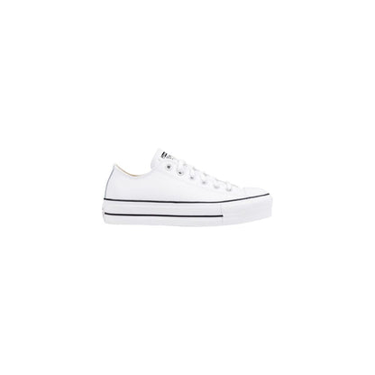 White Leather Platform Sneakers