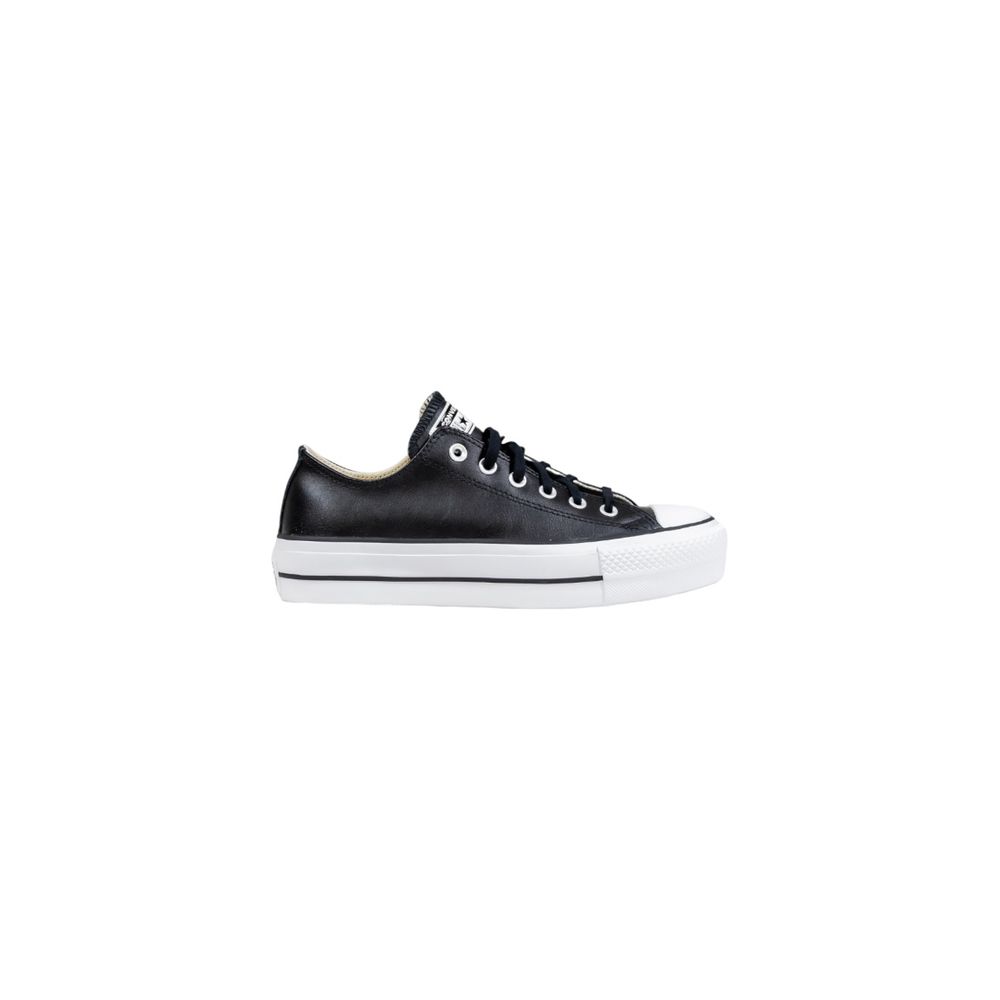 Black Leather Low Top Sneakers