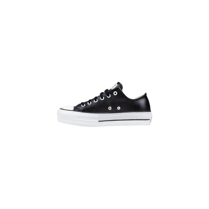 Black Leather Low Top Sneakers