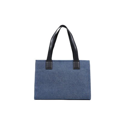 Blue Cotton Handbag