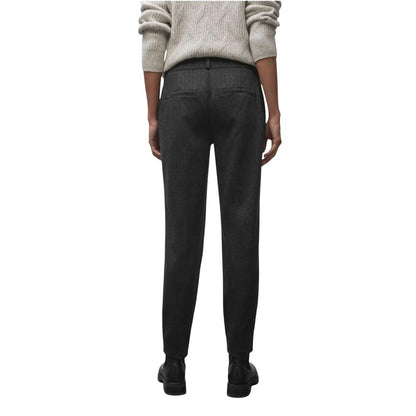 Black Polyester Chino Pants