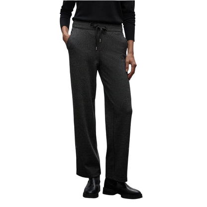 Black Viscose Casual Pants