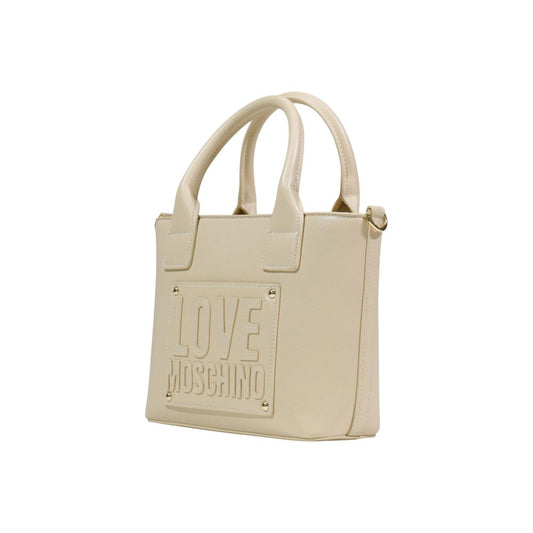 Cream Polyethylene Handbag
