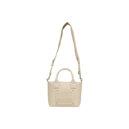 Cream Polyethylene Handbag