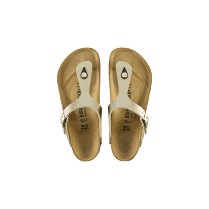 Gold Synthetic Flat Sandals