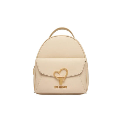 Beige Polyethylene Backpack