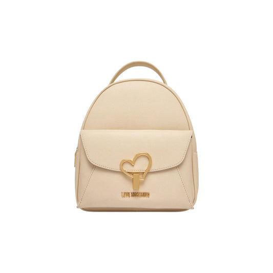Beige Polyethylene Backpack