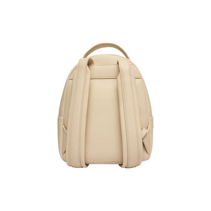 Beige Polyethylene Backpack