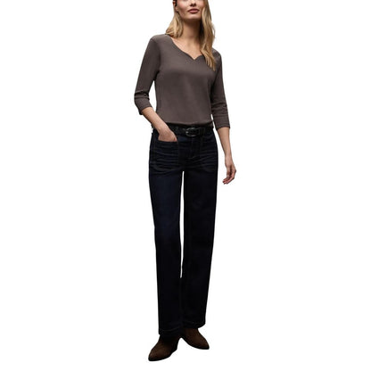 Brown Cotton Long Sleeve T-Shirt