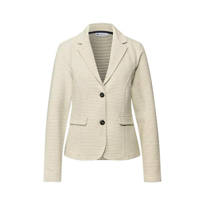 Cream Polyester Blazer