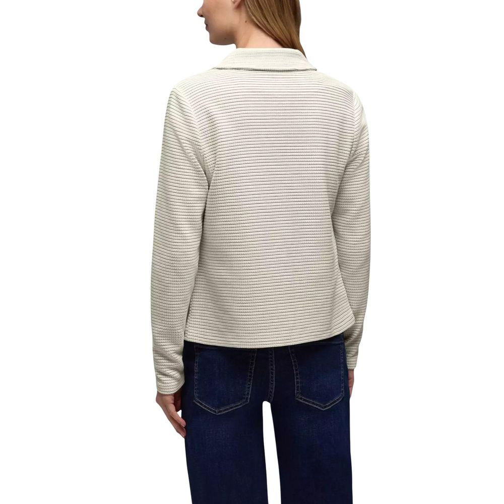 Cream Polyester Blazer