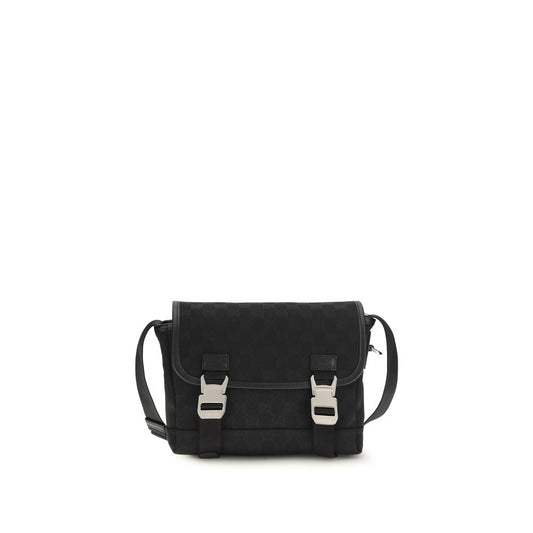 Black Polyester Shoulder Bag