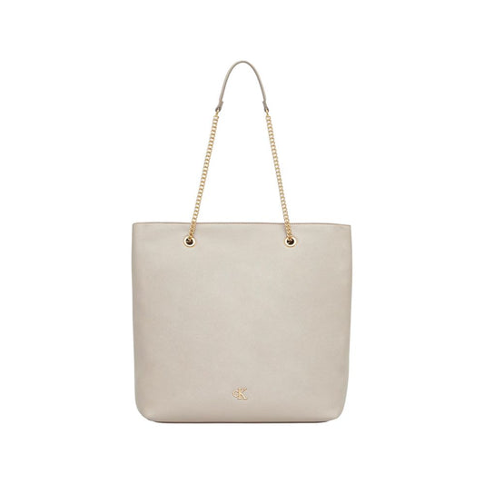 Beige Polyethylene Handbag