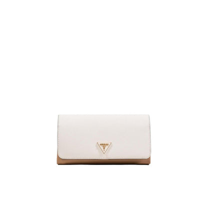 Beige Polyethylene Clutch Bag