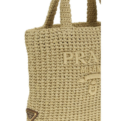Beige Raffia Handbag